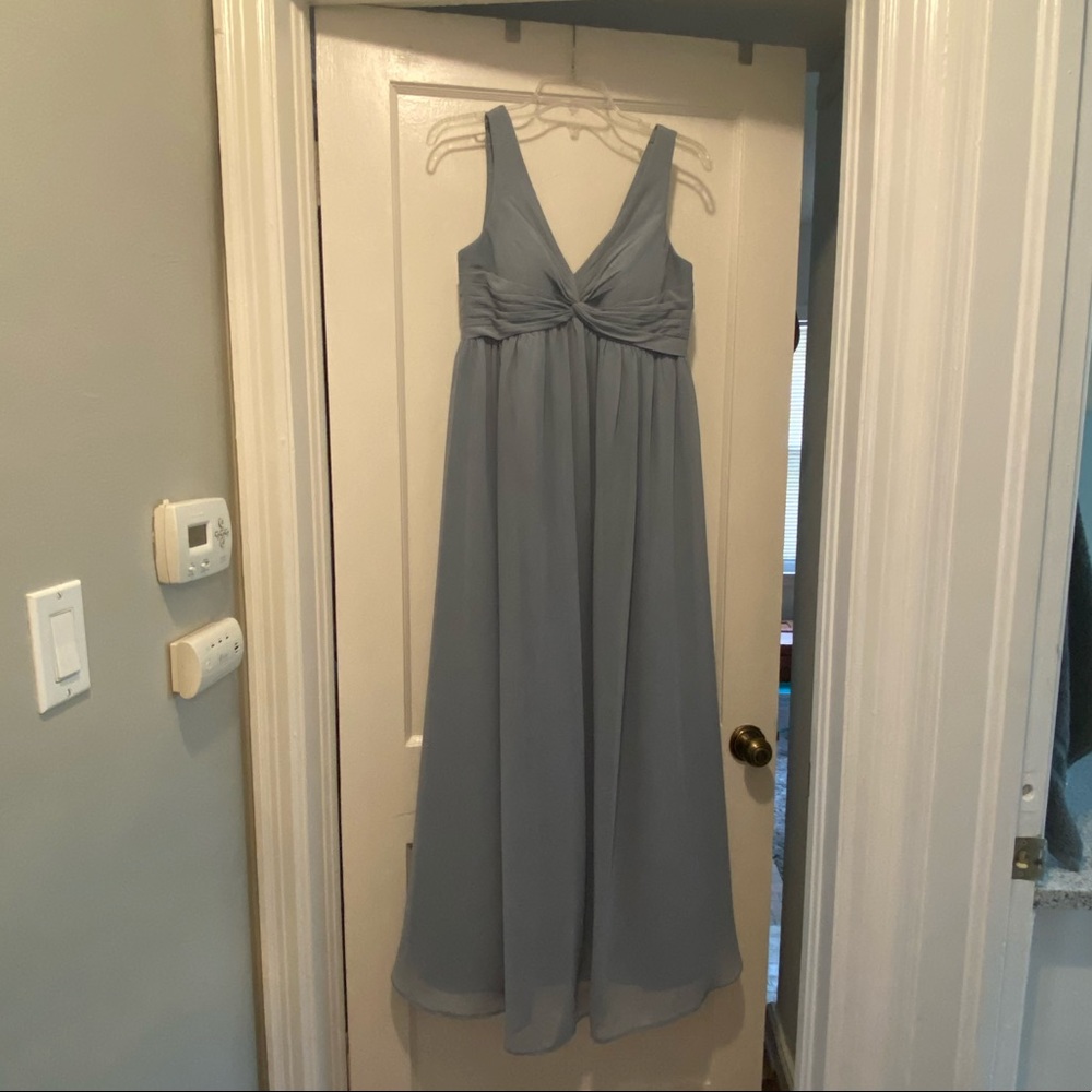 Azazie Dress - maternity- dusty blue - size 4